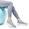 imageSTQ Womens Slip on Sneakers Wide Toe Box Walking Tennis Shoes Cushion Sole Comfortable Orthopedic Arch Support Breathable Plantar Fasciitis NonSlip Athletic Gym Workout ShoeGrey Teal