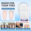 imageSTQ Womens Slip on Sneakers Wide Toe Box Walking Tennis Shoes Cushion Sole Comfortable Orthopedic Arch Support Breathable Plantar Fasciitis NonSlip Athletic Gym Workout ShoeWhite Purple