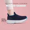 imageSTQ Womens Slip on Sneakers Wide Toe Box Walking Tennis Shoes Cushion Sole Comfortable Orthopedic Arch Support Breathable Plantar Fasciitis NonSlip Athletic Gym Workout ShoeNavy