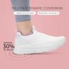 imageSTQ Womens Slip on Sneakers Wide Toe Box Walking Tennis Shoes Cushion Sole Comfortable Orthopedic Arch Support Breathable Plantar Fasciitis NonSlip Athletic Gym Workout ShoeWhite Purple