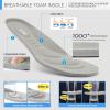 imageSTQ Womens Slip on Sneakers Wide Toe Box Walking Tennis Shoes Cushion Sole Comfortable Orthopedic Arch Support Breathable Plantar Fasciitis NonSlip Athletic Gym Workout ShoeTaupe