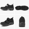 imageSTQ Womens Walking Shoes Non Slip Orthopedic Shoes Adjustable Diabetic Shoes Comfort Mary Jane ShoeAll Black
