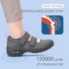 imageSTQ Womens Walking Shoes Non Slip Orthopedic Shoes Adjustable Diabetic Shoes Comfort Mary Jane ShoeDark Grey