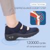 imageSTQ Womens Walking Shoes Non Slip Orthopedic Shoes Adjustable Diabetic Shoes Comfort Mary Jane ShoeNavy