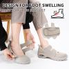 imageSTQ Womens Walking Shoes Non Slip Orthopedic Shoes Adjustable Diabetic Shoes Comfort Mary Jane ShoeTaupe