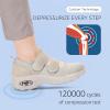 imageSTQ Womens Walking Shoes Non Slip Orthopedic Shoes Adjustable Diabetic Shoes Comfort Mary Jane ShoeTaupe