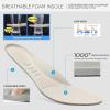 imageSTQ Womens Walking Shoes Non Slip Orthopedic Shoes Adjustable Diabetic Shoes Comfort Mary Jane ShoeTaupe