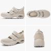 imageSTQ Womens Walking Shoes Non Slip Orthopedic Shoes Adjustable Diabetic Shoes Comfort Mary Jane ShoeTaupe