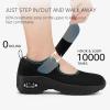 imageSTQ Womens Walking Shoes Non Slip Orthopedic Shoes Adjustable Mary Jane ShoesAll Black