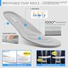 imageSTQ Womens Walking Shoes Non Slip Orthopedic Shoes Adjustable Mary Jane ShoesMedium Grey