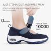 imageSTQ Womens Walking Shoes Non Slip Orthopedic Shoes Adjustable Mary Jane ShoesNavy