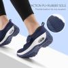imageSTQ Womens Walking Shoes Non Slip Orthopedic Shoes Adjustable Mary Jane ShoesNavy
