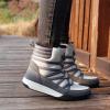 imageSTQ Womens Winter Walking Boots Zip Up Lightweight Cozy Ankle Bootie with LacesDark Grey