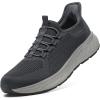 imageSTQ Slip on Sneakers Men Comfort Walking Shoes Orthopedic Shoes for Plantar FasciitisDark Grey