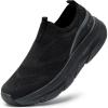 imageSTQ Slip on Sneakers Women Walking Shoes with Arch Support Memory FoamAll Black