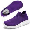 imageSTQ Wide Toe Box Walking Shoes Women  Sock Orthopedic Slip On Shoe NonSlip Comfort Mesh Diabetic Sneakers for Plantar Fasciitis Relief BunionsPurple