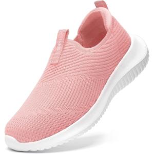 imageSTQ Kids Shoes Girls Boys Lightweight Slip on Walking SneakersPink