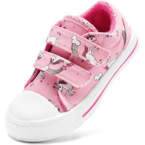 imageSTQ Toddler Shoes Boys ampamp Girls Canvas Kids Slip On ShoesPink