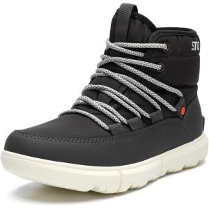 imageSTQ Women Winter Boots with Insulated Insole  Warm ampamp Cozy Winter Snow Boots for Women  Lightweight Non Slip Walking Boots Water ResistantGrey