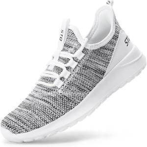 imageSTQ Womens Slip On Sneakers Tennis Walking Orthopedic Shoes Breathable Athletic Gym Workout Cross Training SneakersLight Grey