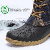 imageSTQ Duck Boots for Women Waterproof Winter Boots Quilted Snow BootsAntique Navy Plaid