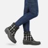 imageSTQ Duck Boots for Women Waterproof Winter Boots Quilted Snow BootsBlack Plaid