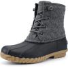 imageSTQ Duck Boots for Women Waterproof Winter Boots Quilted Snow BootsDark Grey