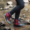 imageSTQ Duck Boots for Women Waterproof Winter Boots Quilted Snow BootsMulti Plaid