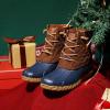 imageSTQ Duck Boots for Women Waterproof Winter Boots Quilted Snow BootsNavy Brown