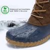 imageSTQ Duck Boots for Women Waterproof Winter Boots Quilted Snow BootsNavy Brown