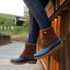 imageSTQ Duck Boots for Women Waterproof Winter Boots Quilted Snow BootsNavy Brown
