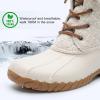 imageSTQ Duck Boots for Women Waterproof Winter Boots Quilted Snow BootsWarm Wood