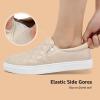 imageSTQ Loafers for Women Memory Foam Slip On Sneakers EleeS Quilted 10 Comfort Fall ShoesBeige White