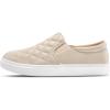 imageSTQ Loafers for Women Memory Foam Slip On Sneakers EleeS Quilted 10 Comfort Fall ShoesBeige White