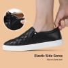 imageSTQ Loafers for Women Memory Foam Slip On Sneakers EleeS Quilted 10 Comfort Fall ShoesBlack