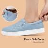 imageSTQ Loafers for Women Memory Foam Slip On Sneakers EleeS Quilted 10 Comfort Fall ShoesDenim Blue