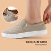 imageSTQ Loafers for Women Memory Foam Slip On Sneakers EleeS Quilted 10 Comfort Fall ShoesTaupe