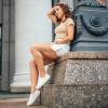 imageSTQ Loafers for Women Memory Foam Slip On Sneakers EleeS Quilted 10 Comfort Fall ShoesWhite Floral
