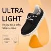 imageSTQ Slip On Women Boat ShoesOrthopedic Plantar Fasciitis Relief Ultralight Arch Support SneakersBlack White
