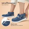 imageSTQ Slip on Orthopedic Shoes Ultralight Ankle Boots for Womens High Top Casual Loafers with Arch SupportDenim Blue