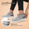imageSTQ Slip on Orthopedic Shoes Ultralight Ankle Boots for Womens High Top Casual Loafers with Arch SupportLight Grey Leopard