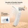 imageSTQ Slip on Orthopedic Shoes Ultralight Ankle Boots for Womens High Top Casual Loafers with Arch SupportWhite Denim