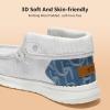 imageSTQ Slip on Orthopedic Shoes Ultralight Ankle Boots for Womens High Top Casual Loafers with Arch SupportWhite Denim