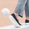 imageSTQ Slip on Shoes for Women Breathable Fashion Sneakers Comfortable Knit Casual ShoesNavy