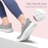 imageSTQ Slip on Sneakers Womens Walking Shoes Tennis Orthopedic Arch Support Non Resistant Lightweight Comfort Maternity Pregnant NurseLight Grey Pink