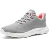 imageSTQ Slip on Sneakers Womens Walking Shoes Tennis Orthopedic Arch Support Non Resistant Lightweight Comfort Maternity Pregnant NurseLight Grey Pink