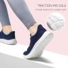 imageSTQ Slip on Sneakers Womens Walking Shoes Tennis Orthopedic Arch Support Non Resistant Lightweight Comfort Maternity Pregnant NurseNavy Teal