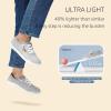imageSTQ Women Slip On Shoeswith Orthopedic Insole Low Top Classic Fashion Canvas Sneakers  Plantar Fasciitis ShoesLight Grey