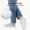 imageSTQ Women Slip On Shoeswith Orthopedic Insole Low Top Classic Fashion Canvas Sneakers  Plantar Fasciitis ShoesLight Grey