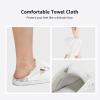 imageSTQ Women Slip On Shoeswith Orthopedic Insole Low Top Classic Fashion Canvas Sneakers  Plantar Fasciitis ShoesWhite Rainbow
